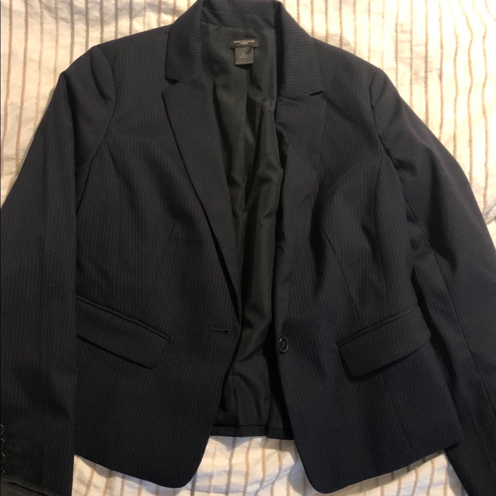 Navy Blue Pin Striped Blazer